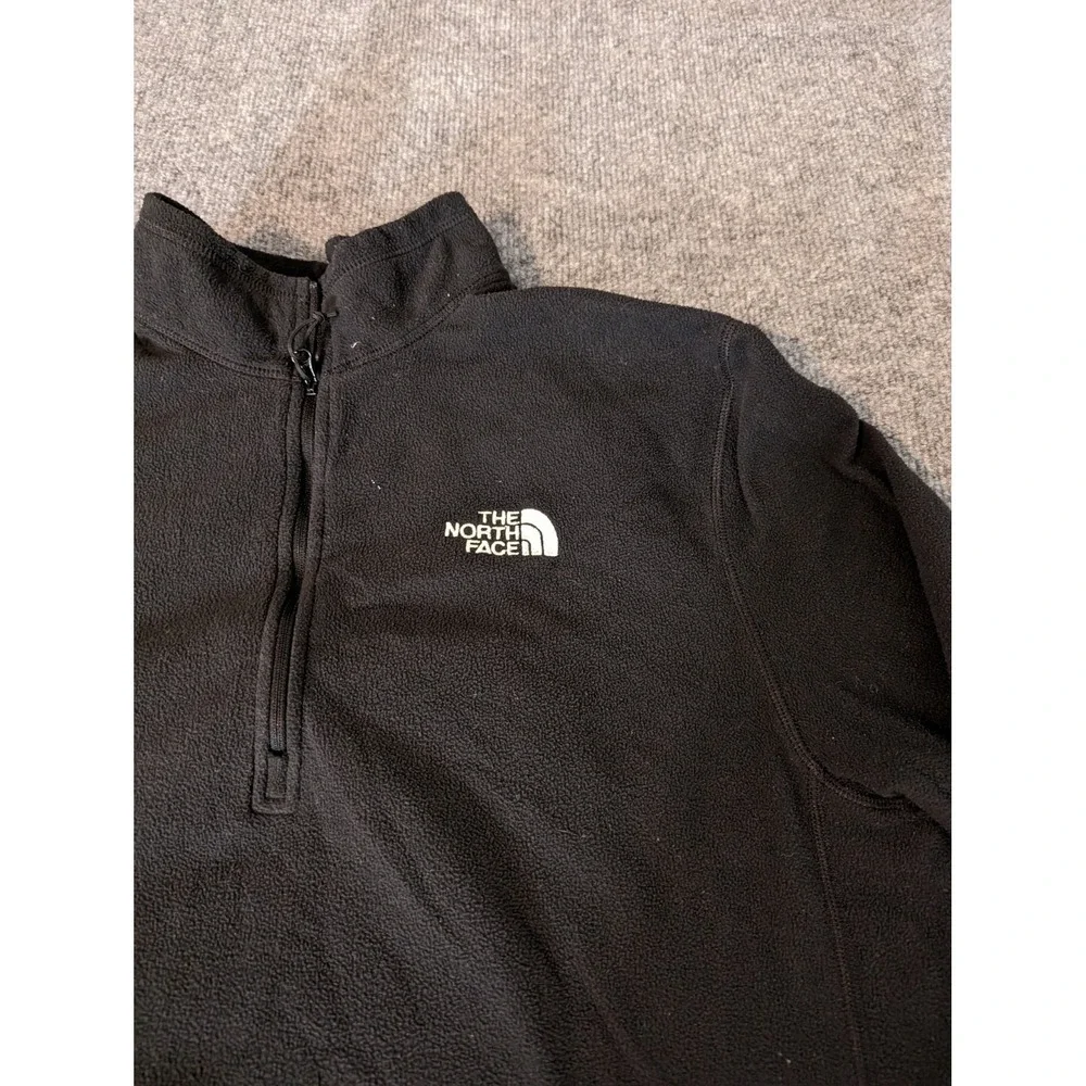 THE NORTH FACE Men's L Quarter Zip Black Fleece Pullover Jacket